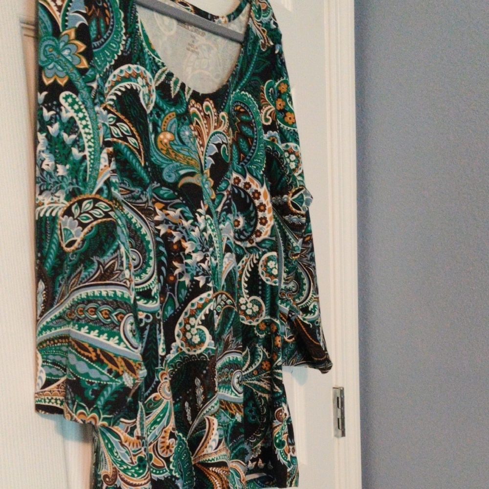 Jessica London Multicolor Paisley Blouse - Picture 4 of 7